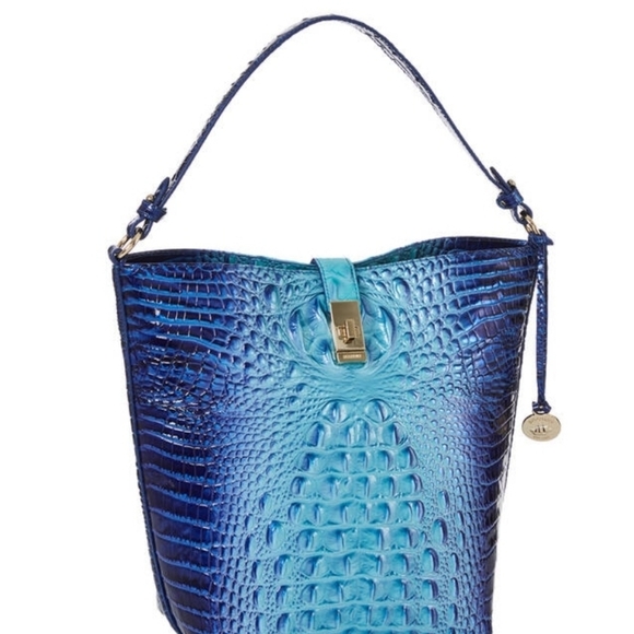 🔹️ BRAHMIN🔹️ shira affinity ombre melbourne bucket crossbody bag NWT ✨️🩵 - Picture 4 of 6
